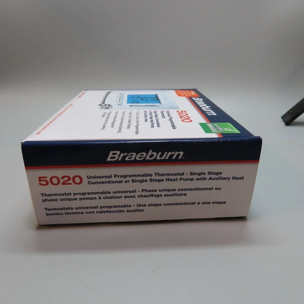 Braeburn 5020 Universal 7-Day Programmable Thermostat 2 Heat/ 1 Cool Heat Pump - Picture 4 of 7